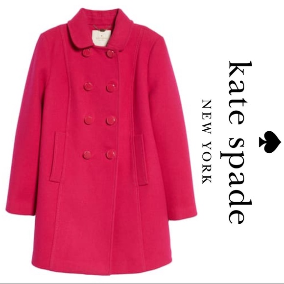 NWT Kate Spade Double Breasted Wool Blend Coat - Picture 5 of 5